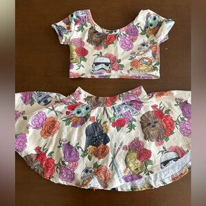 Wild rich kid vintage floral Star Wars size 3/4